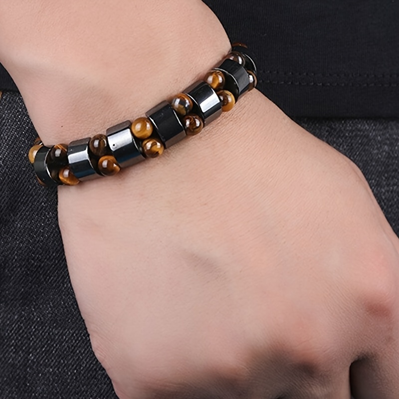 Men's Double Row Half Bracelet, Stylish Design